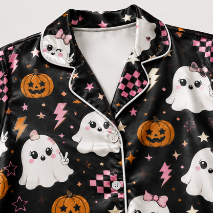 PJ-M337-Cozy Halloween-Themed Loungewear Set Displaying Delightful Seasonal Motifs Perfect For Relaxing Nights Throughout The Entire October