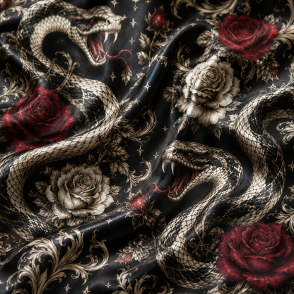 PJ-M347-Cool Streetwear-Inspired Snake Motif Loungewear Set Designed With A Relaxed Fit For A Modern Edge