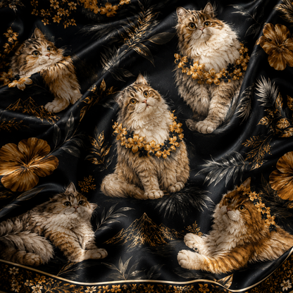 PJ-M350-Cool Tribal Style Cat Motif Pajama Set Perfect For Those Who Prefer A Fierce And Tough Aesthetic