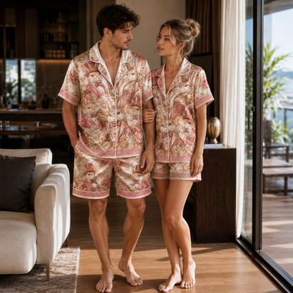 PJ-M353-Edgy Rabbit Motif Loungewear Set Designed With A Relaxed Fit For A Modern, High-Contrast Aesthetic