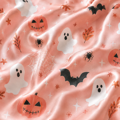 PJ-M361-Classic Halloween Pattern Pajama Set Perfect For Creating A Sophisticated Nightly Ambience