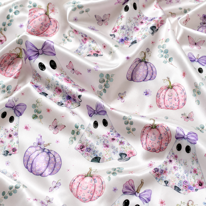 PJ-M364-Ornate Cute Ghost Sleepwear Set Featuring A Sharp Precision Print For A Modern Aesthetic