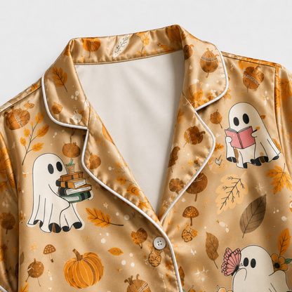 PJ-M369-Curated Seasonal Halloween Graphic Pajama Set Designed To Infuse Your Wardrobe With Artistic Flair