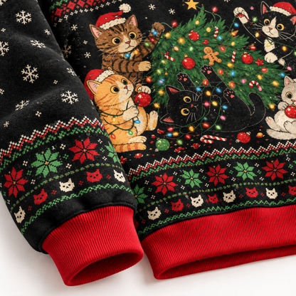 M2084-Christmas Cat Collection, Cozy Holiday Feline Lovers Winter Festive Apparel
